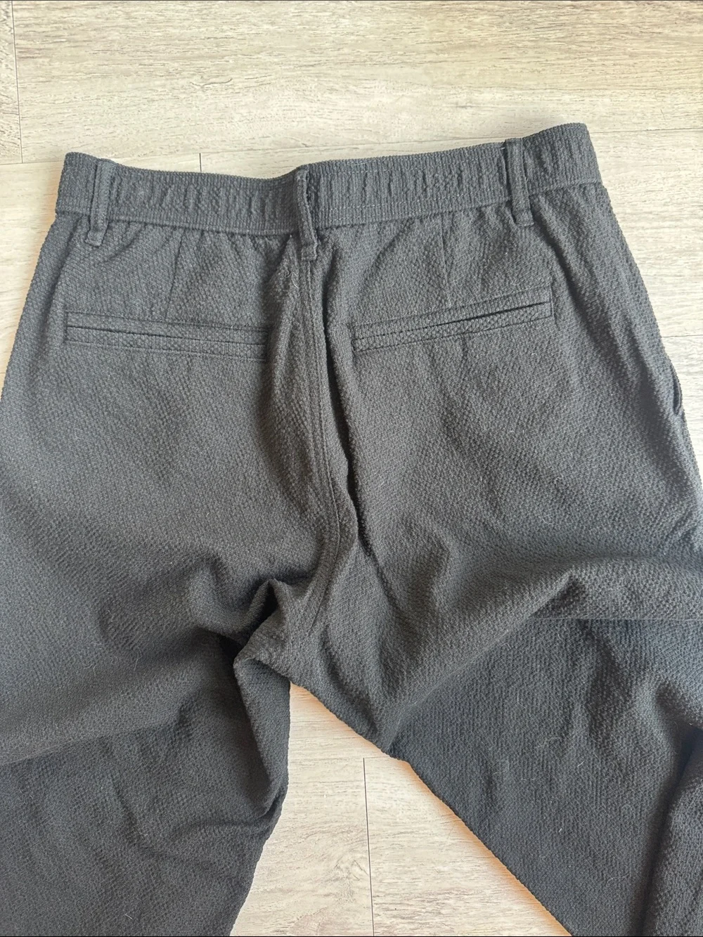 Zara Black Pleated Casual Chinos - Tapered Fit